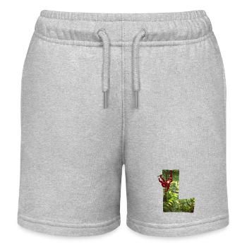 jungle avec affe l - Short de jogging enfant bio Stanley/Stella - gris chiné - Devant