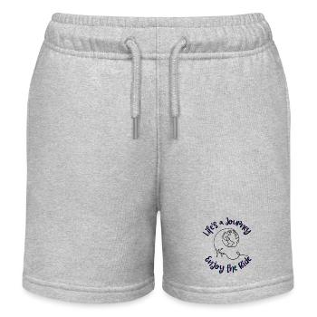 Life's a Journey Enjoy the Ride - Kids Organic Sweat Shorts by Stanley/Stella - heather grey - Front
