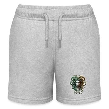 Medusa / griechische Mythologie / Schlangenkopf - Kinder Organic Joggingshorts Mini Bolter von Stanley/Stella - Grau meliert - Vorne
