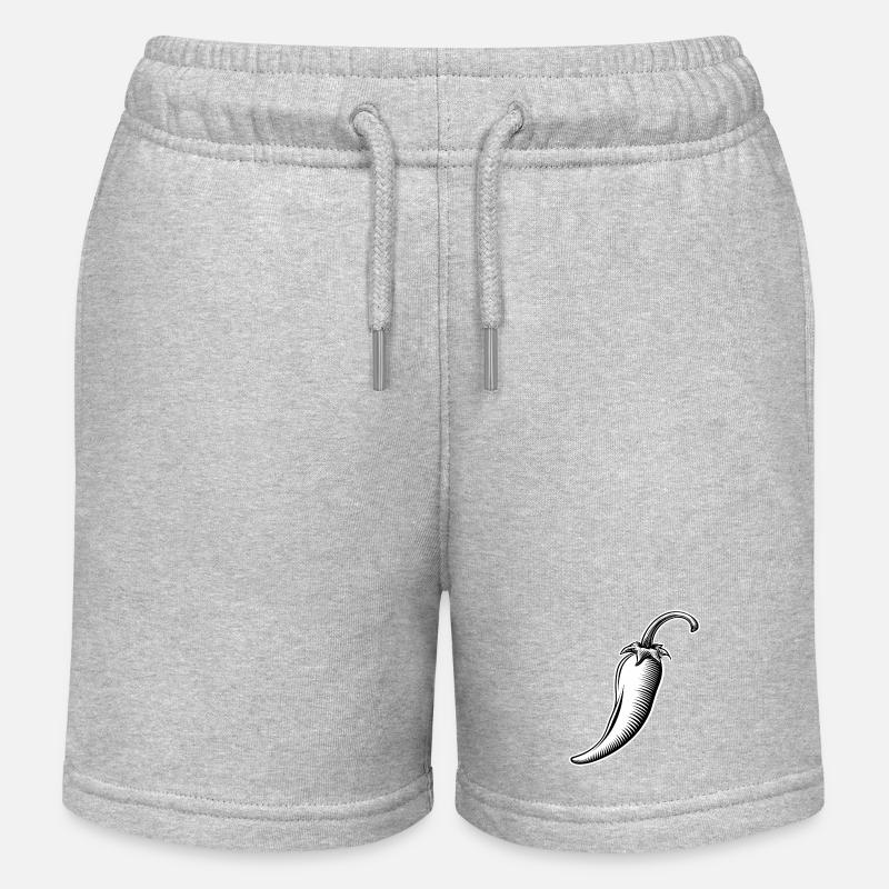 Piment - Short de jogging enfant bio Stanley/Stella - gris chiné