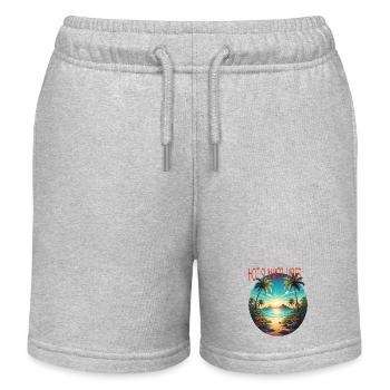 hot summer vibes - Kids Organic Sweat Shorts by Stanley/Stella - heather grey - Front
