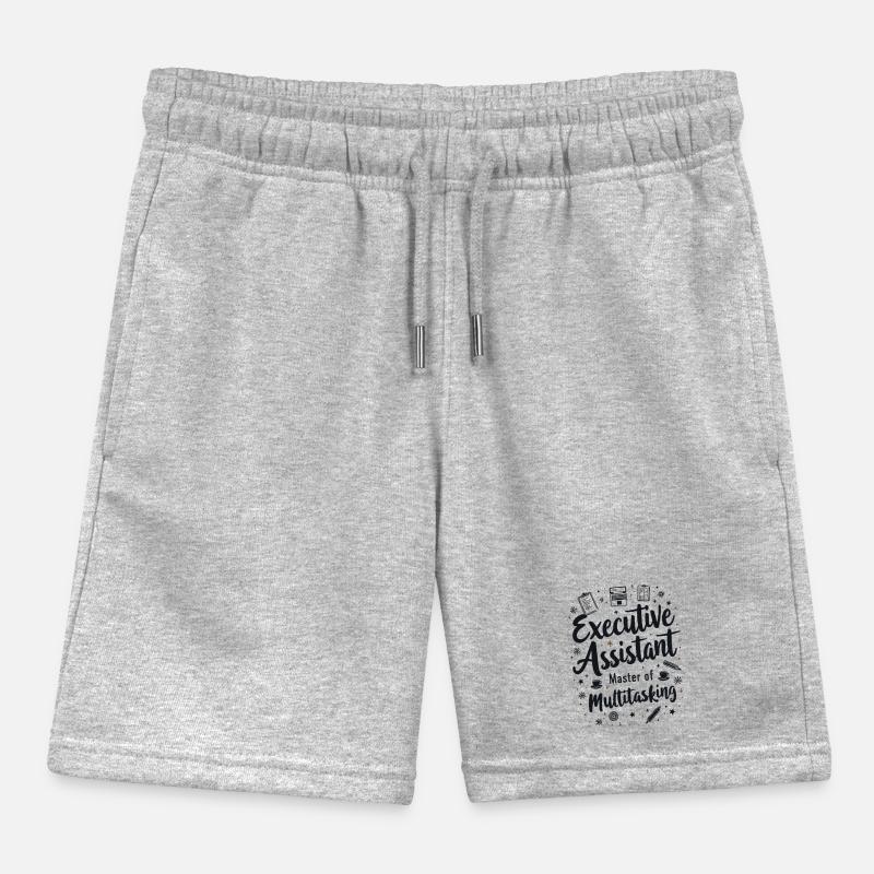 Executive Assistant Master of Multitasking Kids Organic Sweat Shorts by Stanley/Stella