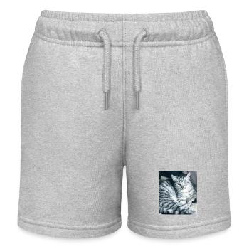 My sweet Cat - Kinder Organic Joggingshorts Mini Bolter von Stanley/Stella - Grau meliert - Vorne
