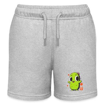 Manga-Gurke - Kinder Organic Joggingshorts Mini Bolter von Stanley/Stella - Grau meliert - Vorne