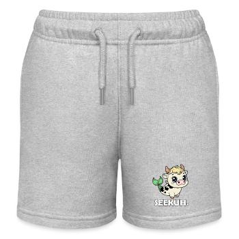 Lustige Seekuh - Kinder Organic Joggingshorts Mini Bolter von Stanley/Stella - Grau meliert - Vorne