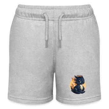 kleiner Drache - Kinder Organic Joggingshorts Mini Bolter von Stanley/Stella - Grau meliert - Vorne
