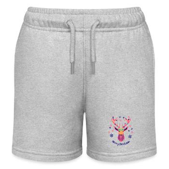 Buntes Geweih - Kinder Organic Joggingshorts Mini Bolter von Stanley/Stella - Grau meliert - Vorne