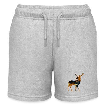 Cerf - Short de jogging enfant bio Stanley/Stella - gris chiné - Devant