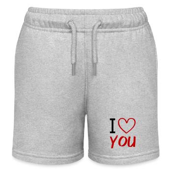 Je t’aime - Short de jogging enfant bio Stanley/Stella - gris chiné - Devant