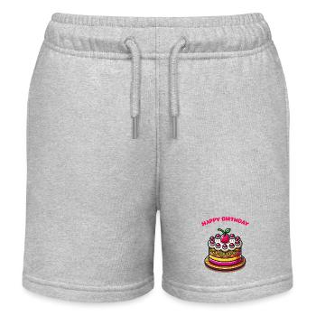 torte happy birthday - Kinder Organic Joggingshorts Mini Bolter von Stanley/Stella - Grau meliert - Vorne