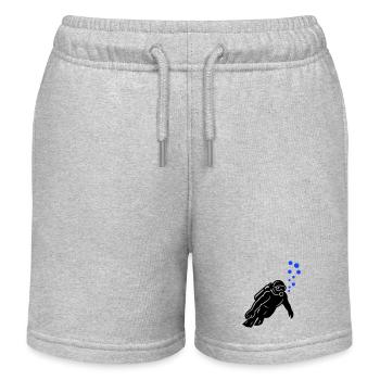 Silhouette de plongeur - Short de jogging enfant bio Stanley/Stella - gris chiné - Devant
