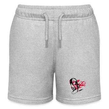 casque et les flammes - Short de jogging enfant bio Stanley/Stella - gris chiné - Devant