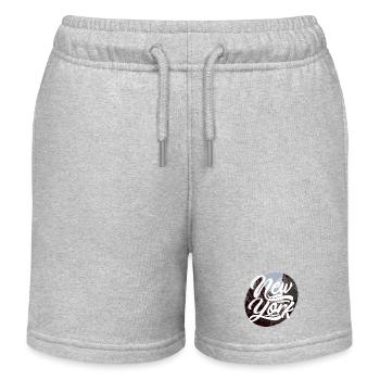 New York - Short de jogging enfant bio Stanley/Stella - gris chiné - Devant