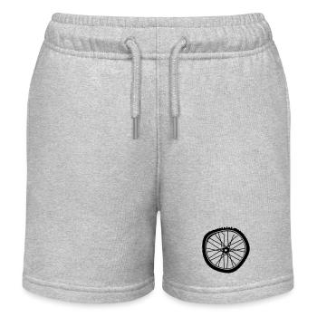 A pneu de vélo cassés - Short de jogging enfant bio Stanley/Stella - gris chiné - Devant