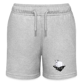 Schaf in den Bergen - Kinder Organic Joggingshorts Mini Bolter von Stanley/Stella - Grau meliert - Vorne