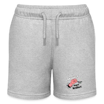 Mutter,Mama,Muttertag, Mutter , super Kräfte(25) - Kinder Organic Joggingshorts Mini Bolter von Stanley/Stella - Grau meliert - Vorne