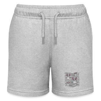 Freche Hasen - Hase - Zeichnung - Kinder Organic Joggingshorts Mini Bolter von Stanley/Stella - Grau meliert - Vorne