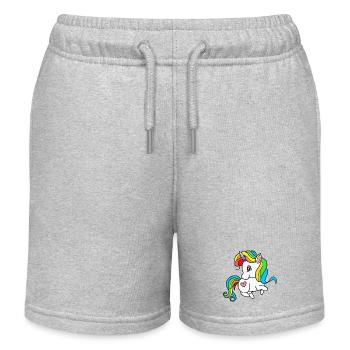 Licornes Licorne - Short de jogging enfant bio Stanley/Stella - gris chiné - Devant