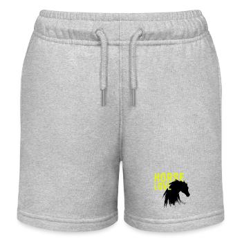 Reiten pferd horse love reitverein Pferdespruch mä - Kinder Organic Joggingshorts Mini Bolter von Stanley/Stella - Grau meliert - Vorne