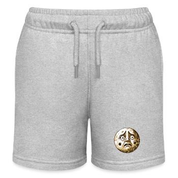 Lune nerveuse - Short de jogging enfant bio Stanley/Stella - gris chiné - Devant