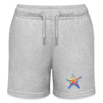 Étoile de mer - Short de jogging enfant bio Stanley/Stella - gris chiné - Devant