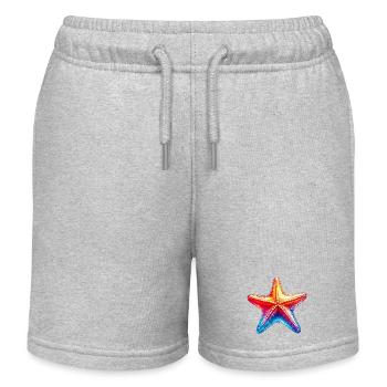 Étoile de mer - Short de jogging enfant bio Stanley/Stella - gris chiné - Devant
