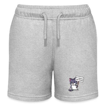 Kittehs für Toleranz und Vielfalt - Kinder Organic Joggingshorts Mini Bolter von Stanley/Stella - Grau meliert - Vorne