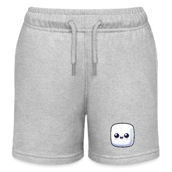 Süßer Marshmallow Zucker Comic - Kinder Organic Joggingshorts Mini Bolter von Stanley/Stella - Grau meliert - Vorne