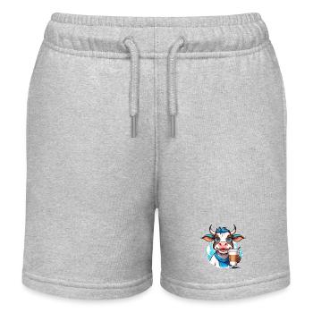 Coffee Cow - Kinder Organic Joggingshorts Mini Bolter von Stanley/Stella - Grau meliert - Vorne