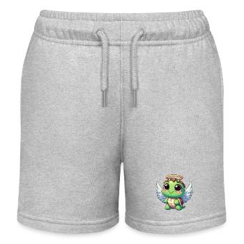 Ange tortue sacrée avec des ailes - Short de jogging enfant bio Stanley/Stella - gris chiné - Devant
