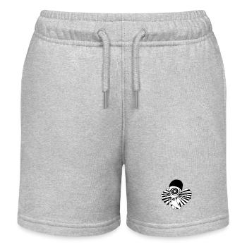 Vintage Galaktischer Pierrot - Kinder Organic Joggingshorts Mini Bolter von Stanley/Stella - Grau meliert - Vorne