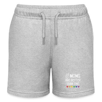LGBTQ Pride Month - Zwei Mütter sind besser als eine - Kinder Organic Joggingshorts Mini Bolter von Stanley/Stella - Grau meliert - Vorne