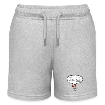 Rentier: „Lassen Sie mich durch, ich bin Arzt!" - Kinder Organic Joggingshorts Mini Bolter von Stanley/Stella - Grau meliert - Vorne