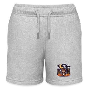 Süßer Halloween-Bär im Hexenkostüm - Kinder Organic Joggingshorts Mini Bolter von Stanley/Stella - Grau meliert - Vorne