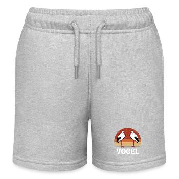 VOGEL VIntage Retro  - Kinder Organic Joggingshorts Mini Bolter von Stanley/Stella - Grau meliert - Vorne