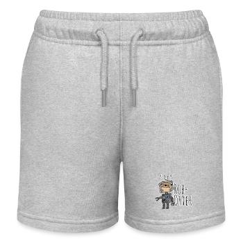 Rob-Otter - Halb Otter halb Roboter Wortwitz! - Kinder Organic Joggingshorts Mini Bolter von Stanley/Stella - Grau meliert - Vorne