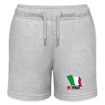 Drapeau italien avec cœur - Short de jogging enfant bio Stanley/Stella - gris chiné - Devant