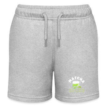 Matcha Tee - Kinder Organic Joggingshorts Mini Bolter von Stanley/Stella - Grau meliert - Vorne