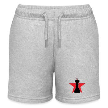 Stratege Großmeister Roter Stern - Kinder Organic Joggingshorts Mini Bolter von Stanley/Stella - Grau meliert - Vorne