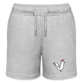 Hahn Tier - Kinder Organic Joggingshorts Mini Bolter von Stanley/Stella - Grau meliert - Vorne