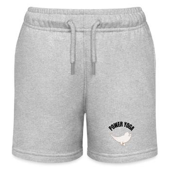 Power Yoga Seehund - Kinder Organic Joggingshorts Mini Bolter von Stanley/Stella - Grau meliert - Vorne