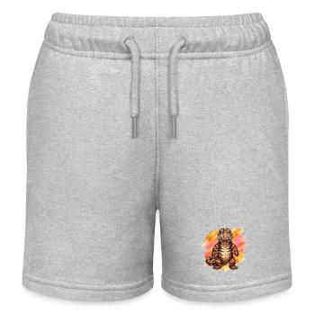 Tegu-Kuscheltier - Kinder Organic Joggingshorts Mini Bolter von Stanley/Stella - Grau meliert - Vorne