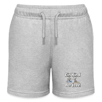 Ein Kind der Nordsee Robben - Kinder Organic Joggingshorts Mini Bolter von Stanley/Stella - Grau meliert - Vorne