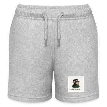 Mad Monkey Polo Icon - Kids Organic Sweat Shorts by Stanley/Stella - heather grey - Front