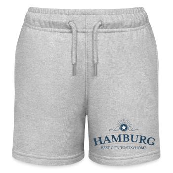 Hamburg - Kinder Organic Joggingshorts Mini Bolter von Stanley/Stella - Grau meliert - Vorne