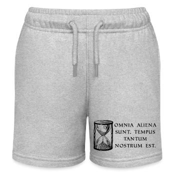 everything is foreign property only the time ge black - Kids Organic Sweat Shorts by Stanley/Stella - heather grey - Front