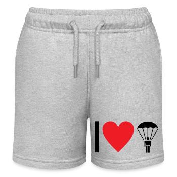 Parachute - Kids Organic Sweat Shorts by Stanley/Stella - heather grey - Front