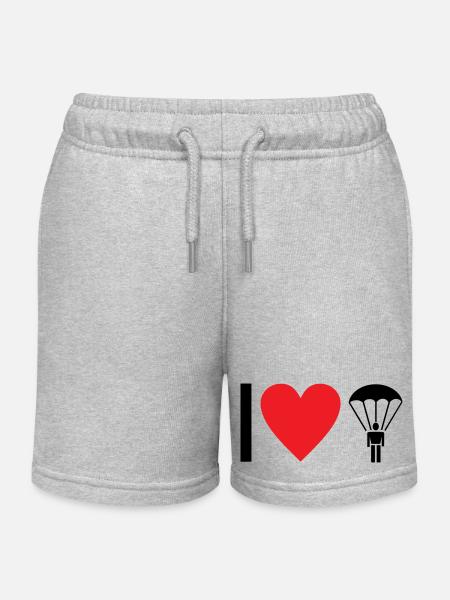 Fallschirm - Kinder Organic Joggingshorts Mini Bolter von Stanley/Stella - Grau meliert
