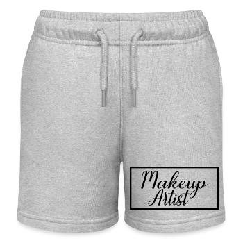 Makeup Artist Proud Graduated Beautician Student - Kids Organic Sweat Shorts by Stanley/Stella - heather grey - Front