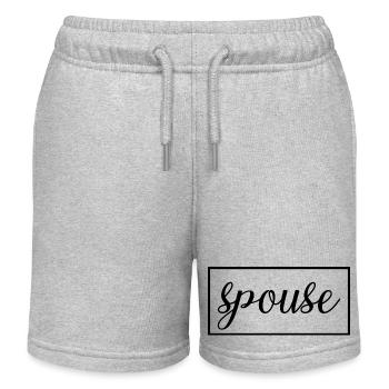 Ehepartner Matching Paar Männer & Frauen Hochzeitstag - Kinder Organic Joggingshorts Mini Bolter von Stanley/Stella - Grau meliert - Vorne